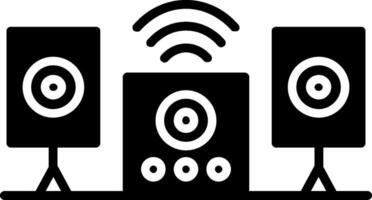 audio systeem glyph icoon ontwerp vector