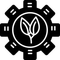 eco glyph icoon ontwerp vector