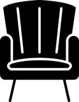 fauteuil glyph icoon ontwerp vector