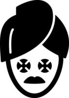 gezicht masker glyph icoon ontwerp vector