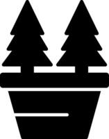 Kerstmis bomen glyph icoon ontwerp vector
