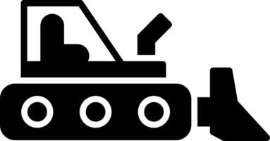 bulldozer glyph icoon ontwerp vector