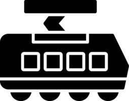 tram glyph icoon ontwerp vector