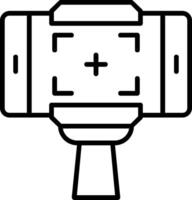selfie stok lijn icoon ontwerp vector