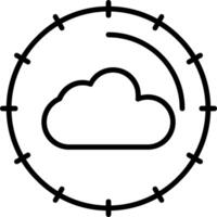 wolk berekenen lijn icoon ontwerp vector