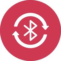 Bluetooth glyph multi cirkel icoon vector