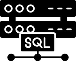 sql glyph icoon ontwerp vector