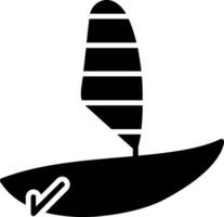 het windsurfen glyph icoon ontwerp vector