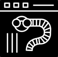 wormen glyph icoon ontwerp vector