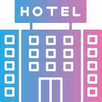 hotel glyph helling icoon ontwerp vector