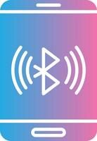 Bluetooth glyph helling icoon ontwerp vector