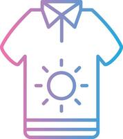 t-shirt lijn helling icoon ontwerp vector