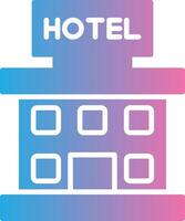 hotel glyph helling icoon ontwerp vector