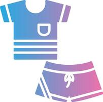 sportkleding glyph helling icoon ontwerp vector