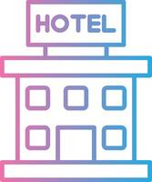 hotel lijn helling icoon ontwerp vector