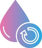 water behandeling glyph helling icoon ontwerp vector