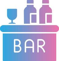 bar glyph helling icoon ontwerp vector