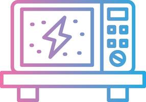 magnetronoven lijn helling icoon ontwerp vector
