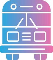 school- bus glyph helling icoon ontwerp vector