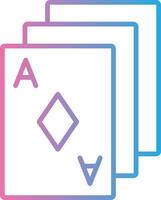 poker kaarten lijn helling icoon ontwerp vector