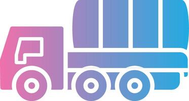 vrachtwagen glyph helling icoon ontwerp vector