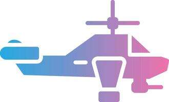 helikopter glyph helling icoon ontwerp vector