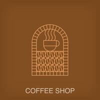 creatief koffie winkel logo. bedrijf en cafe logo sjabloon vector