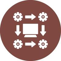 workflow glyph multi cirkel icoon vector