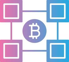 blockchain blockchain glyph helling icoon ontwerp vector
