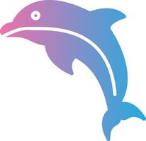 dolfijn glyph helling icoon ontwerp vector