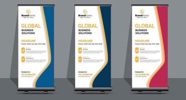 creatieve business roll-up signage banner sjabloonontwerp. vector