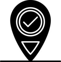 locatie glyph pictogram ontwerp vector