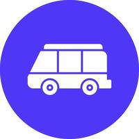 minibus glyph multi cirkel icoon vector