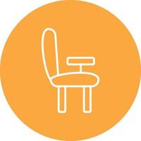 bureau stoel lijn multi cirkel icoon vector