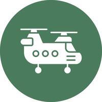 helikopter glyph multi cirkel icoon vector