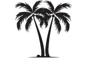 silhouet van palm boom pro ontwerp vector