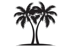 silhouet van palm boom pro ontwerp vector