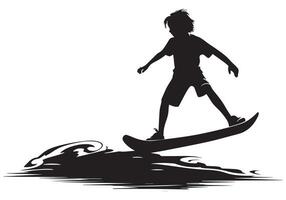 surfen silhouetten pro ontwerp vector