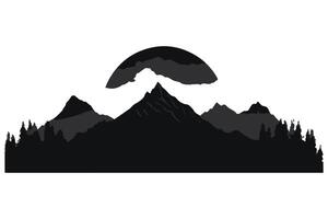 berg silhouet vrij ontwerp vector