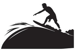 surfen silhouetten pro ontwerp vector