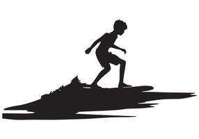 surfen silhouetten pro ontwerp vector