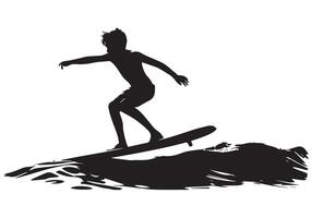 surfen silhouetten pro ontwerp vector