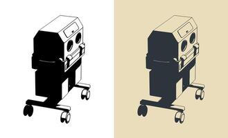 baby incubator illustraties vector