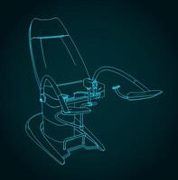 gynaecologisch examen stoel vector