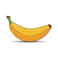 gestileerde banaan, minimalistische en kleurrijk illustratie vector