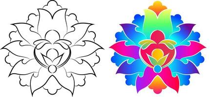 borduurwerk. geborduurde designelementen met bloemen en bladeren in vintage stijl op een witte achtergrond. voorraad vectorillustratie vector