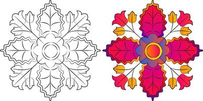 borduurwerk. geborduurde designelementen met bloemen en bladeren in vintage stijl op een witte achtergrond. voorraad vectorillustratie vector