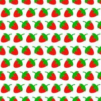 zomer patroon met aardbeien Aan een wit achtergrond vector
