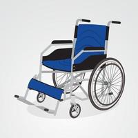 realistische illustratie van rolstoel medisch hulpmiddel voor ziekenhuispatiënt en gehandicapte persoon op geïsoleerde achtergrond vector