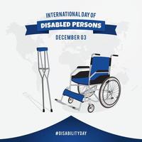 gelukkige internationale dag van gehandicapten 03 december afbeelding ontwerp vector